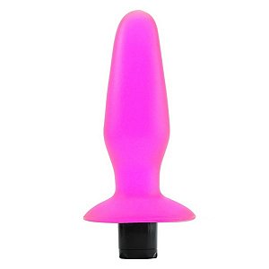 Plug anal 16cm com vibração - rosa