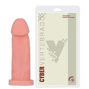 Pênis cyber skin com vértebra flexível - 19x4.5cm - cor bege