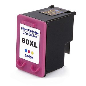 Cartucho de Tinta 60XL Color 11ML Deskjet D1658 D1660 D2550 D2680 F4200 F4230
