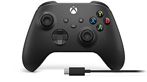 Controle sem Fio Xbox One Series S, X One e PC - Acompanha cabo USB C