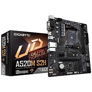 Placa Mãe Gigabyte AMD A520M S2H Socket AM4 Chipset AMD A520