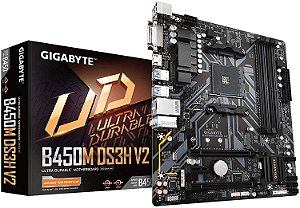 Placa Mãe Gigabyte (AM4) B450M DS3H V2 - OPEN BOX