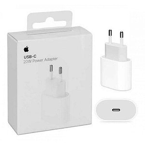 Carregador para iPhone 12 20W Branco tomada USB-C (MU7U2LL/A) - Premium