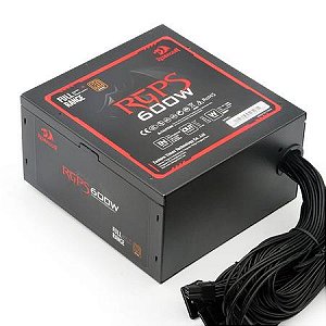 Fonte ATX 600W Real 80 Plus Redragon RGPS 600W GC-PS002-1