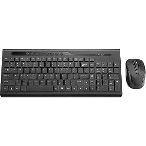 Teclado e Mouse sem Fio Multilaser 2.4Ghz Multimídia Comfort USB