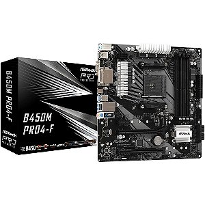 Placa Mãe Asrock (AM4) B450M PRO 4-F