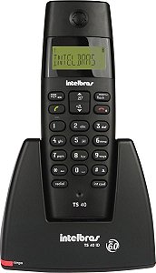 Telefone sem fio Com ID Intelbras TS40ID PRETO