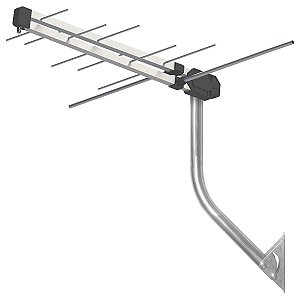 Antena Externa HDTV 4 EM 1 VHF/UHF/FM Digital PROHD-3610DB 6DBI, Acompanha Cabo 12M + MASTRO