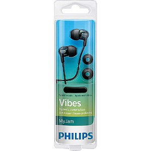 Fone de Ouvido Intra Auricular Philips Com Microfone SHE3705BK/00 Preto