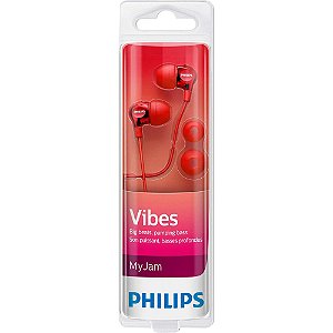 Fone de Ouvido Philips SHE3700RD/00 Vermelho