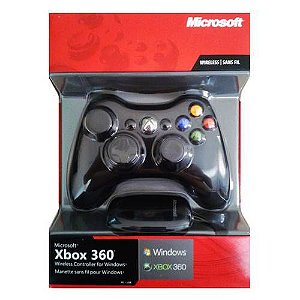 Joystick Wireless Microsoft 1403 X-Box 360/PC Preto Original