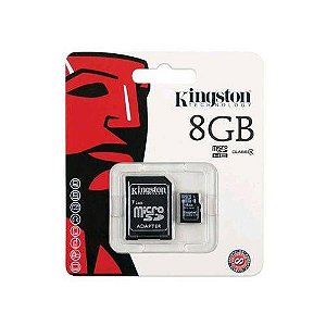 Cartão De Memória 8gb Micro Sd + Adaptador SD- Kingston