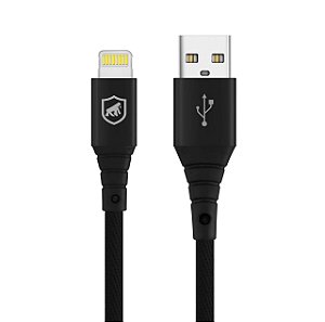 Cabo Tech Proof para Lightning/USB 1,2m Preto (MFI Homologado) - Gshield
