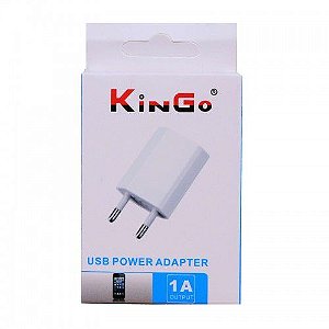 Carregador USB 1A branca - Kingo