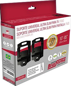 Suporte Universal Ultra Slim para Tv Fixo 10" A 85" - SBRU859