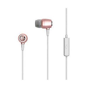 Fone de Ouvido Motorola Earbuds SH009 Com microfone - Rose