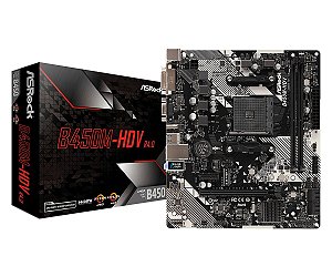 Placa Mãe Asrock (AM4) B450M-HDV R4.0