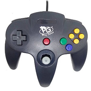 CONTROLE NINTENDO 64 - USB - PC - CORES - ANALÓGICO PADRÃO