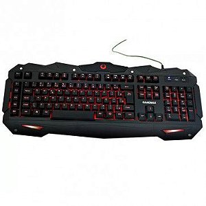 Teclado Gamer Gamemax KG748 Multimidia USB 7 Cores Led