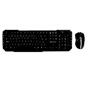 Kit Teclado e Mouse C3Tech K-W40BK Wireless Multimidia Preto