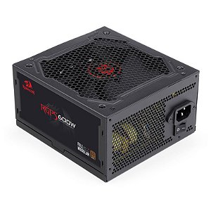 Fonte ATX 600W Real 80 Plus Redragon GC-PS003-1 Full Modular