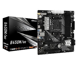 Placa Mãe Asrock (AM4) B450M/AC COM WI-FI Integrado