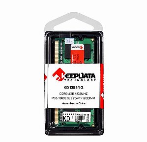 Memória para notebook 4GB DDR3 1333MHZ Keepdata KD13S9/4g