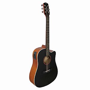 VIOLAO GIANNINI GDC-1 CEQ CTBK EL/AC DREADNOUGHT SATIN BLACK
