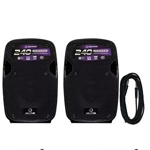 KIT DE CAIXA DE SOM WALDMAN FK-240X ATIVA E PASSIVA DE 8