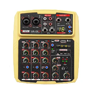 MESA NOVIK / NVK-I06BT - 6 CANAIS USB / BT / FX / YELLOW