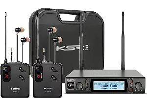 ​SISTEMA DE IN EAR SEM FIO DUPLO KSR PRO PSM400 C/ ESTOJO