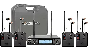 ​SISTEMA DE IN EAR SEM FIO QUADRUPLO KSR PRO PSM400-4 C/ ESTOJO