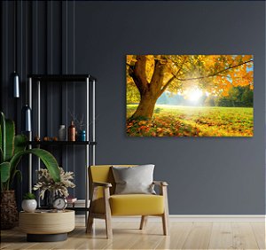 Quadro decorativo árvore amarela - 60cm x 85cm