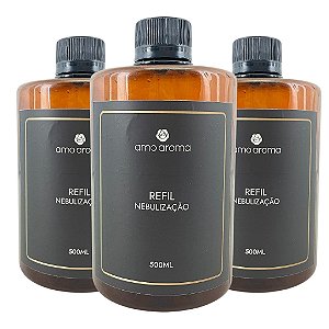 3 Refil Profissional Nebulização 500ml | Mango