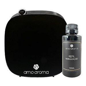 Equipamento Nebulização AB04 até 40m² Preto + 1 Refil 100ML