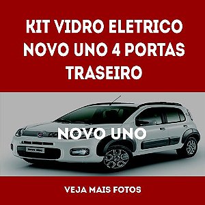 Kit Vidro Eletrico Novo Uno 4 Portas Traseiro