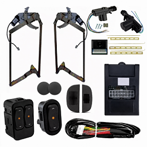 Kit Vidro Elétrico Escort Hobby 2 Portas c/Trava Elétrica