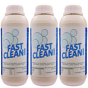 Kit 3 Unds. Limpa Pisos Encardidos Fast Clean 1L Base Pura Rende 15L.