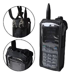 Capa Couro Super Protetora P/ Rádio Baofeng Uv21 Pro