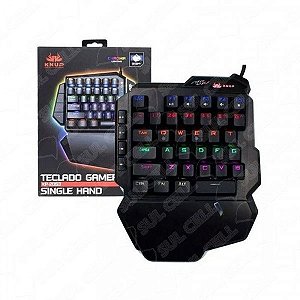 Teclado Gamer Mecanico Single Hand Led RGB (KP-2062) Fs