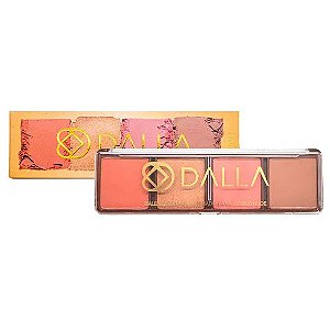 Paleta de Blush, Iluminador e Contorno Nude - Dalla