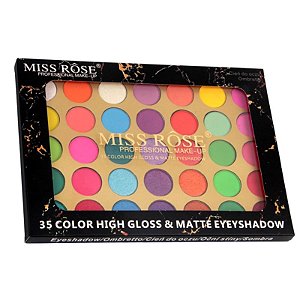 Paleta de sombras coloridas 35 Cores * Miss Rôse