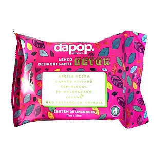 Lenço demaquilante Detox - Dapop