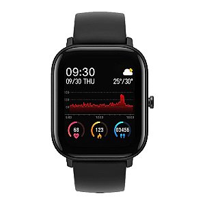 Smartwatch P8 Oxímetro Whatsapp Passos Calorias Batimentos Android e iOS Preto