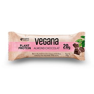 Barra de proteína vegana sabor almond chocolat Hart's 65g