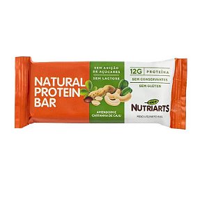 Barra de proteína sabor amendoim e castanha caju Nutriarts 50g