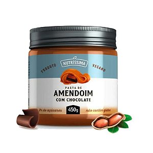 Pasta de amendoim com chocolate vegano Nutrissima 450g