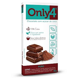 Chocolate 70% puro Only4 Genevy 80g
