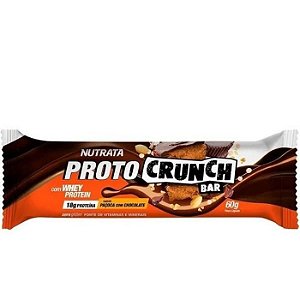 Barra de proteína proto crunch sabor paçoca com chocolate Nutrata 60g