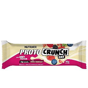 Barra de proteína proto crunch sabor frutas vermelhas Nutrata 60g